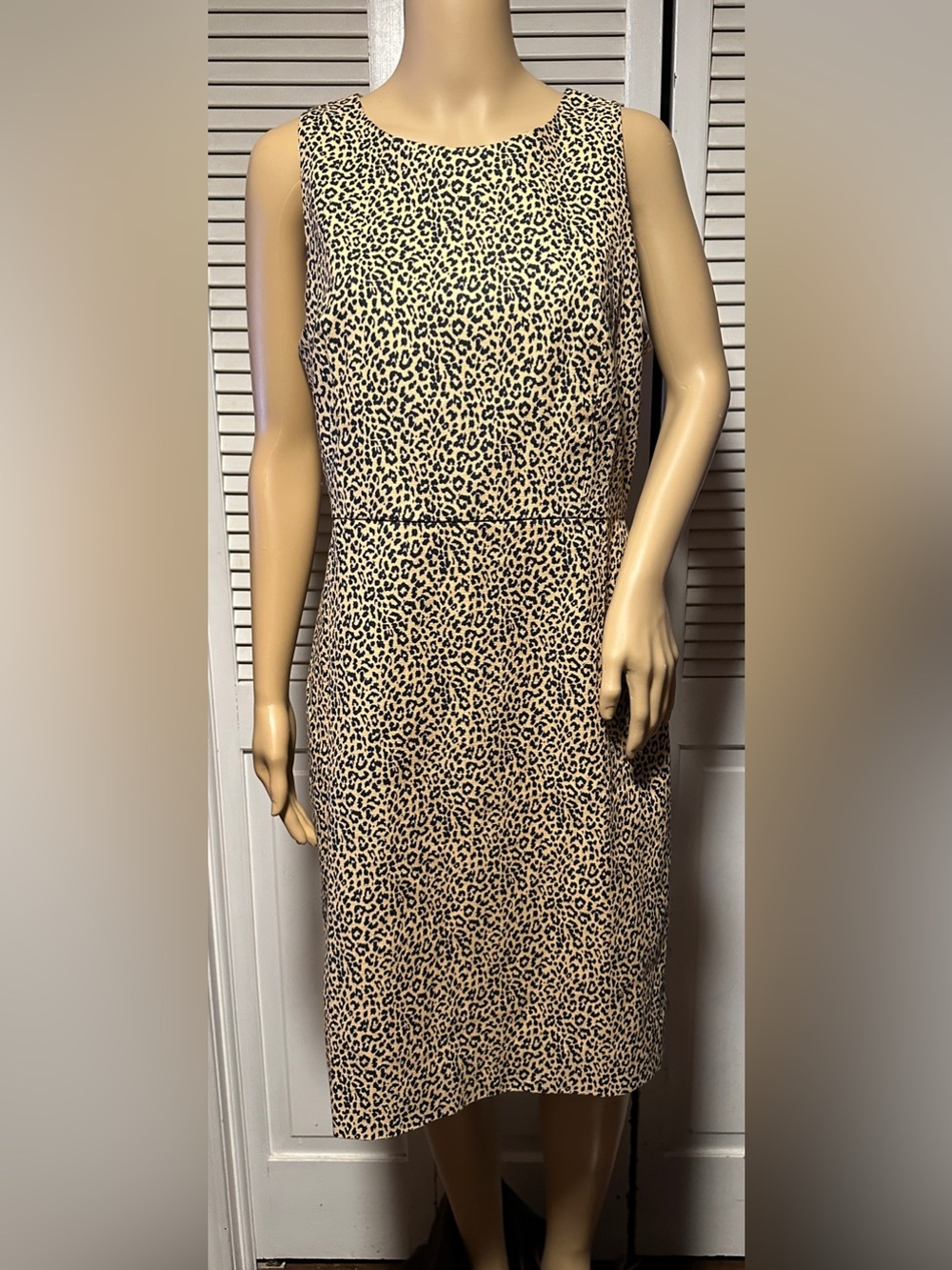 J. Crew Leopard Animal Print Sleeveless Dress Women’s 10